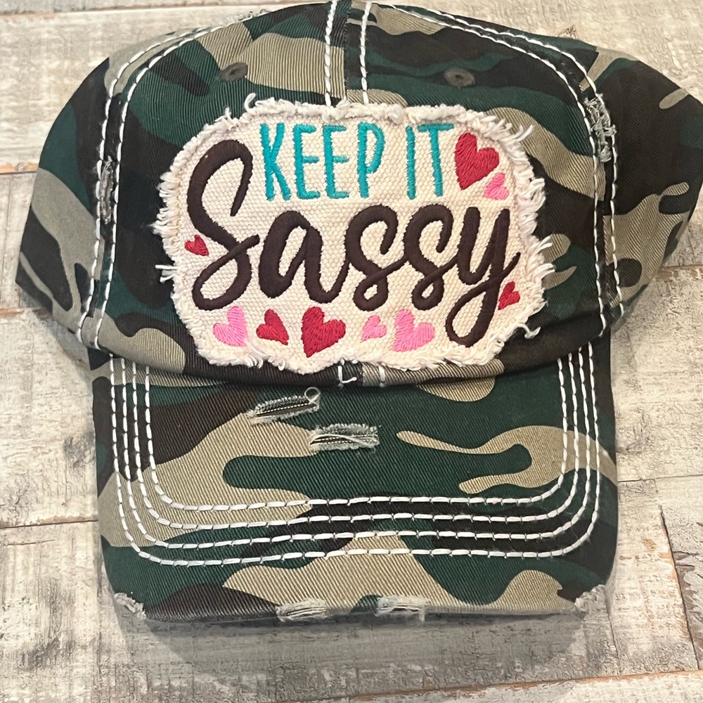 Camouflage 'Keep It Sassy' Cap